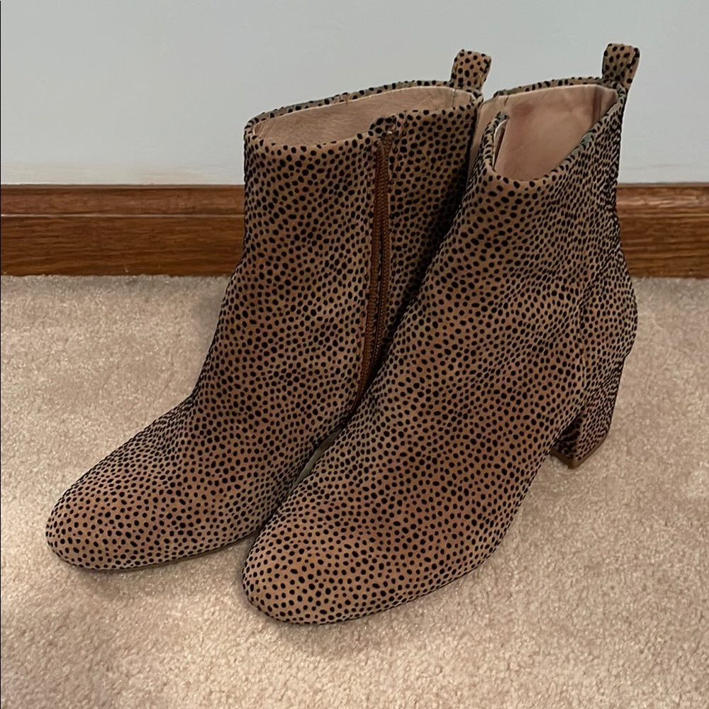 Cheetah print booties